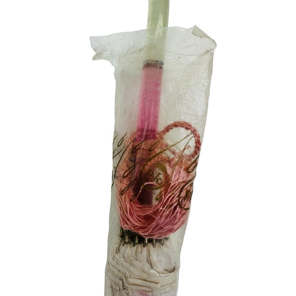 Vintage PJK Barbie Pink White Parasol Umbrella In Original Packaging Made In USA - Picture 10 of 16